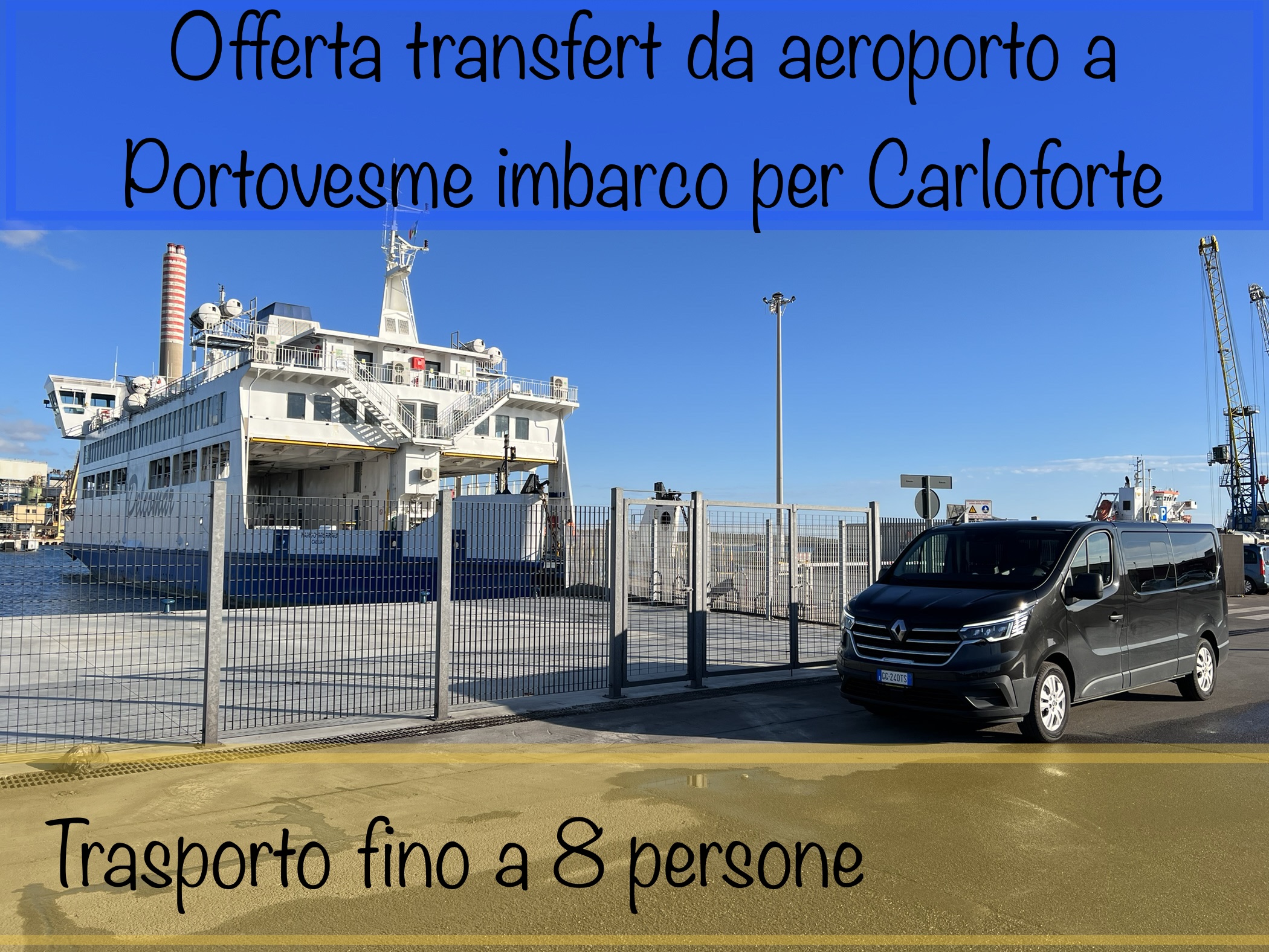 Porto di Portovesme e servizio taxi per gli imbarchi